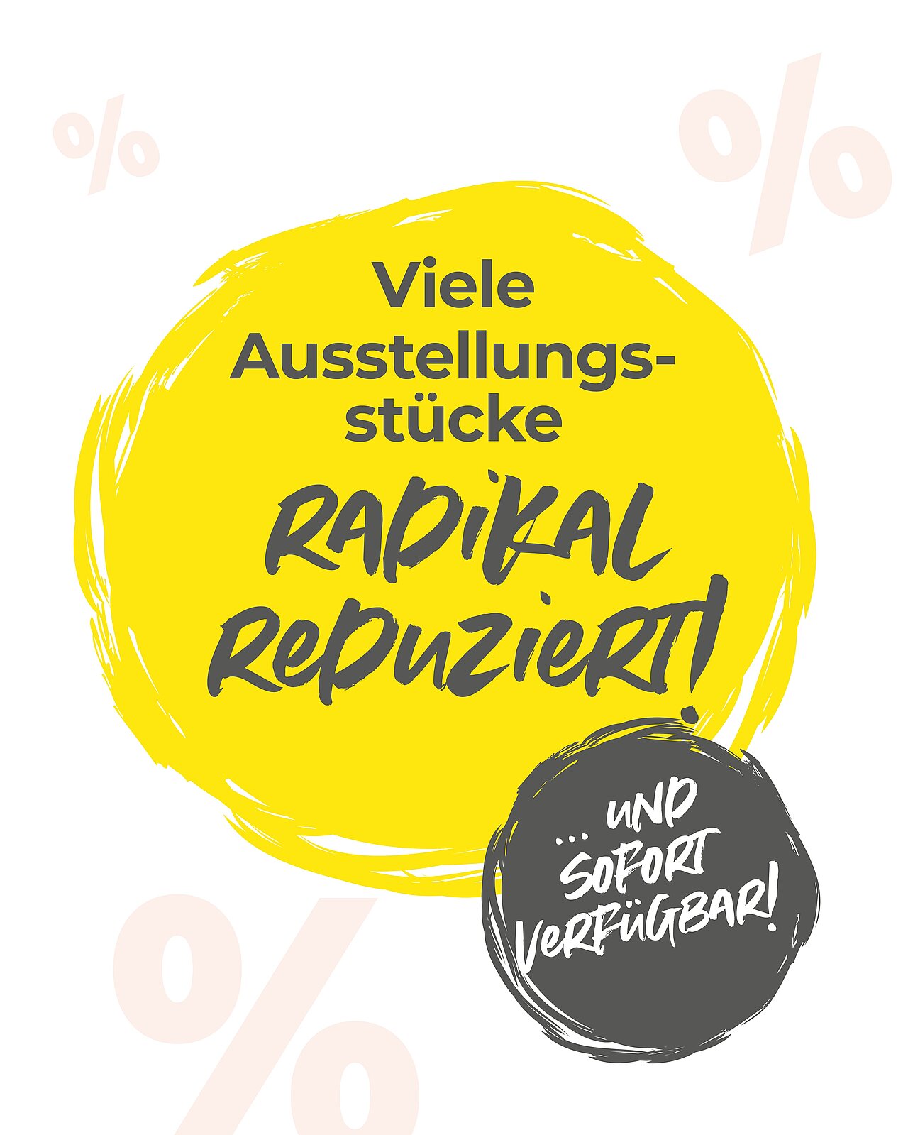 Kachel die über reduzierte Ausstellungsstücke informiert