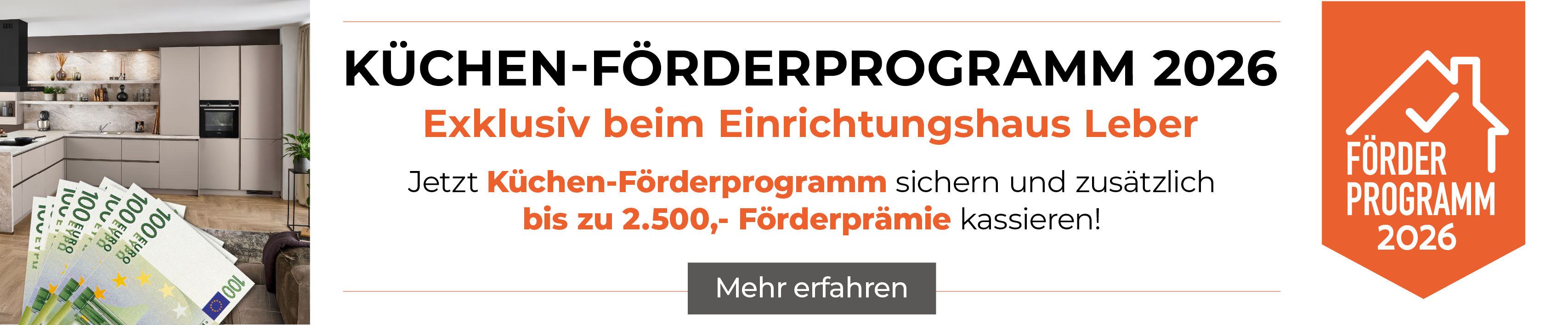 Küchen Förderprogramm bei Einrichtung Leber 2026