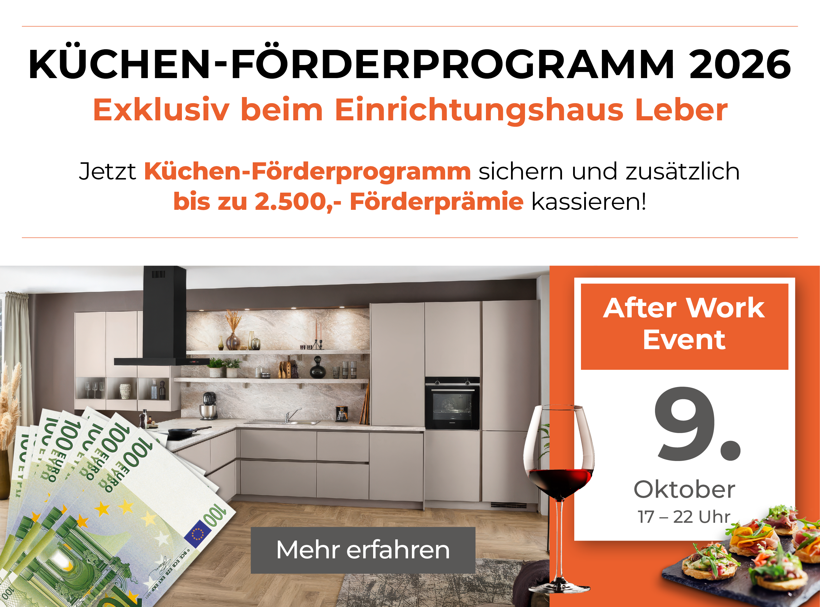 Küchen Förderprogramm bei Einrichtung Leber 2026 – Mobile